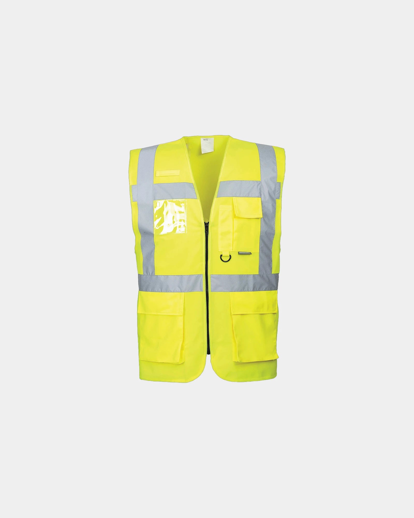 Gilet alta visibilità porta-badge da personalizzare - Giallo